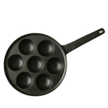 7 Holes Takoyaki Pan Cast Iron Pancake Bake Pan